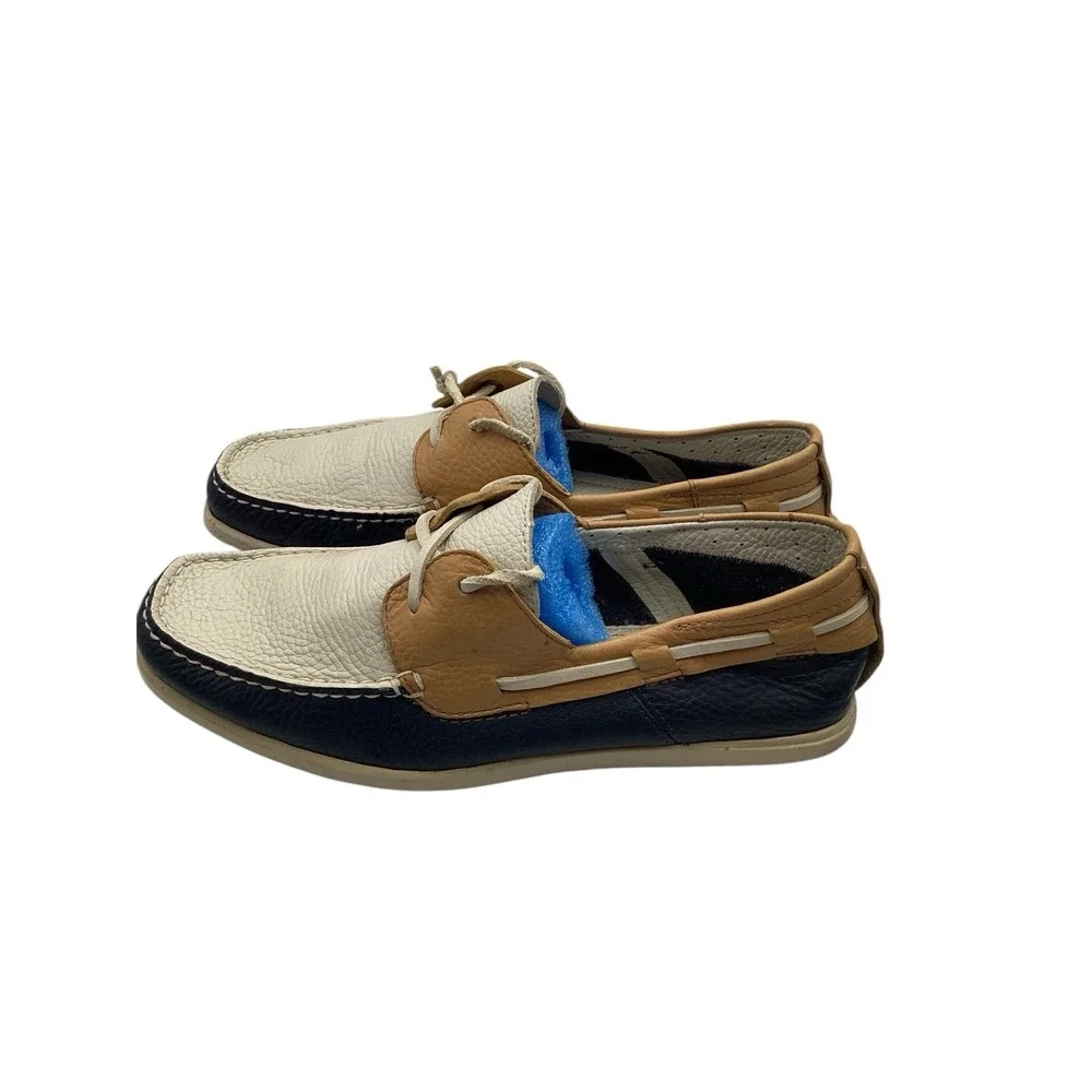 Tommy Bahama Shoes Mens 9.5M‎ Tan Brown Leather Boat (3231men9)